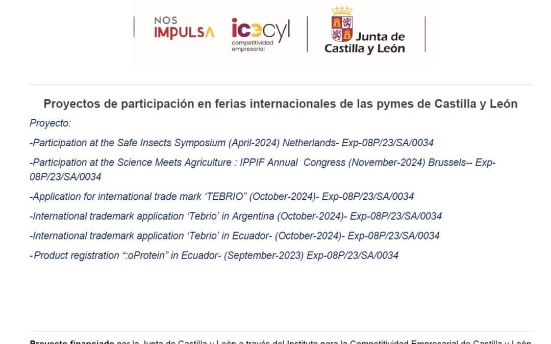 Proyectos de participación en ferias internacionales de las pymes de Castilla y León